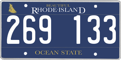 RI license plate 269133