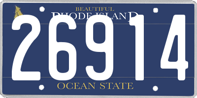 RI license plate 26914