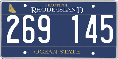 RI license plate 269145
