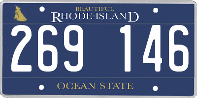 RI license plate 269146