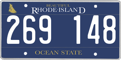 RI license plate 269148