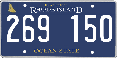 RI license plate 269150