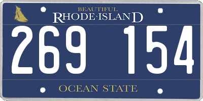 RI license plate 269154