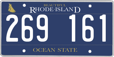 RI license plate 269161