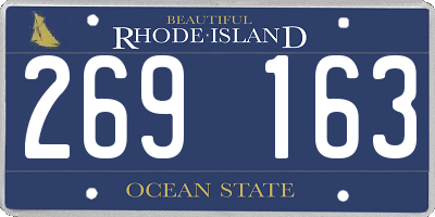 RI license plate 269163