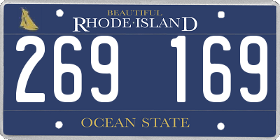 RI license plate 269169