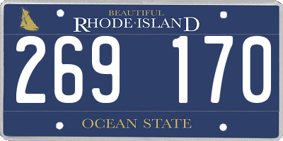RI license plate 269170
