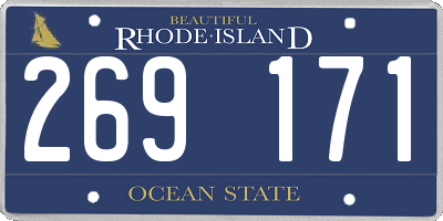 RI license plate 269171