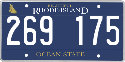 RI license plate 269175