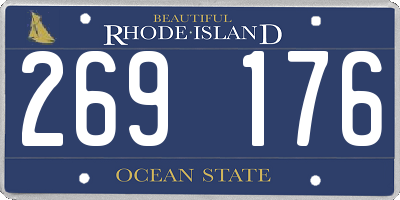 RI license plate 269176