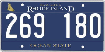 RI license plate 269180