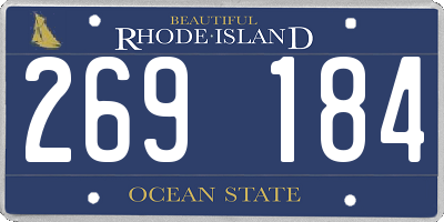 RI license plate 269184