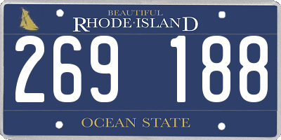 RI license plate 269188