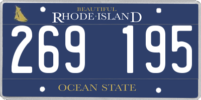 RI license plate 269195