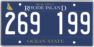 RI license plate 269199