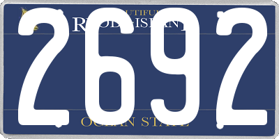 RI license plate 2692