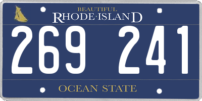 RI license plate 269241