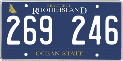 RI license plate 269246