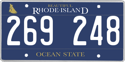 RI license plate 269248