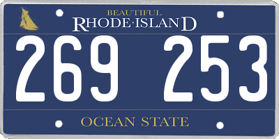 RI license plate 269253