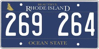 RI license plate 269264