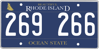 RI license plate 269266
