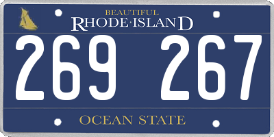 RI license plate 269267