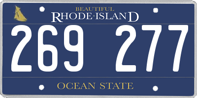 RI license plate 269277