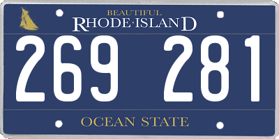 RI license plate 269281