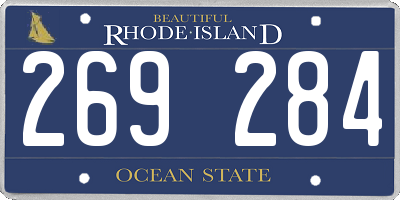 RI license plate 269284