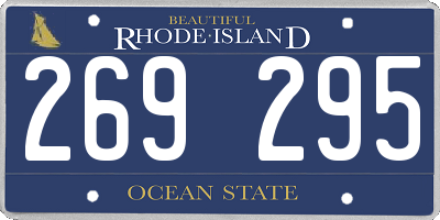 RI license plate 269295