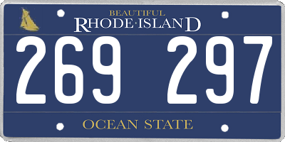 RI license plate 269297