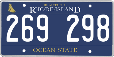 RI license plate 269298