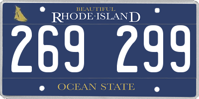 RI license plate 269299