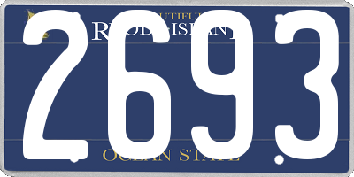 RI license plate 2693