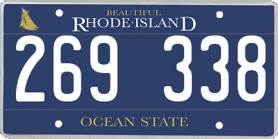 RI license plate 269338