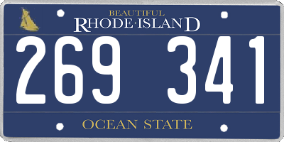 RI license plate 269341