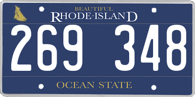 RI license plate 269348