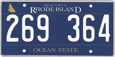 RI license plate 269364