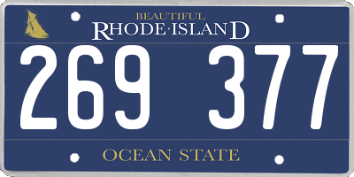 RI license plate 269377