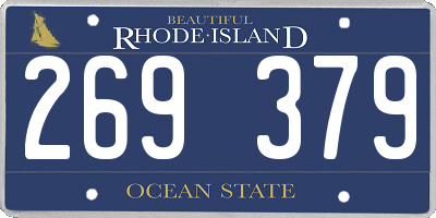 RI license plate 269379