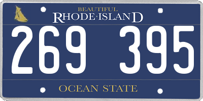 RI license plate 269395