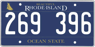 RI license plate 269396