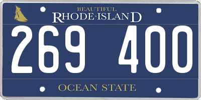 RI license plate 269400