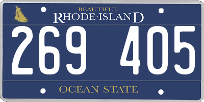 RI license plate 269405