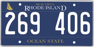RI license plate 269406