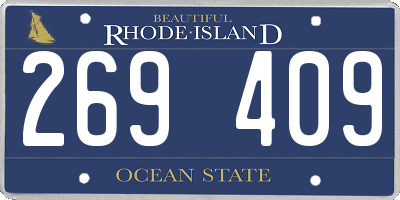 RI license plate 269409