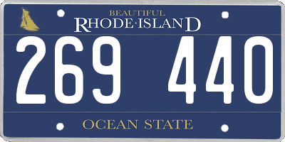 RI license plate 269440