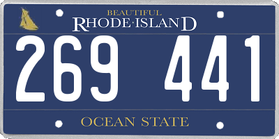 RI license plate 269441