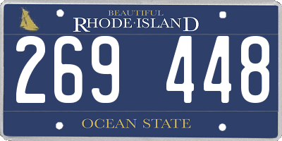 RI license plate 269448